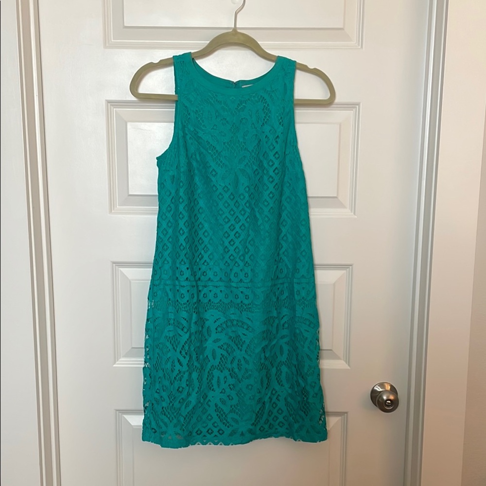 Teal Lace Loft Dress
